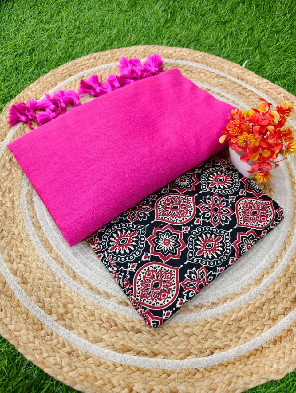 WhatsApp Image 2026-01-09 at 12.24.21 PM (2) Khadi Cotton Saree+Blouse Combo - Image 1