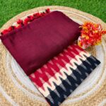 Khadi Cotton Saree+Blouse Combo