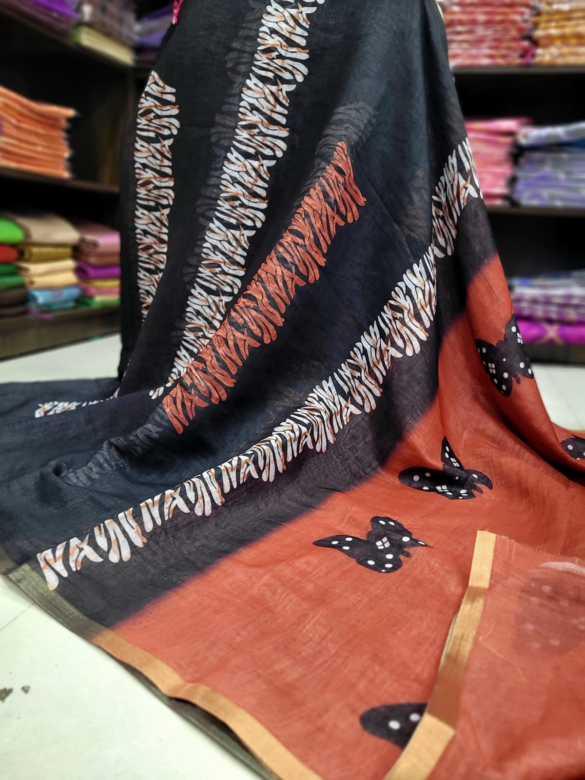 WhatsApp Image 2026-01-28 at 12.45.09 PM (1) Linen Jute cotton sarees - Image 1