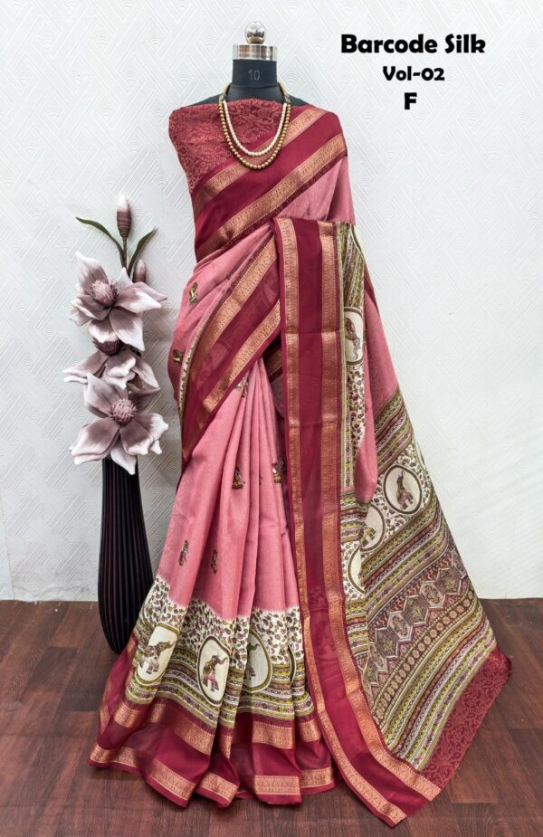 Elite Brocade Silk Sarees with Rettapetta border