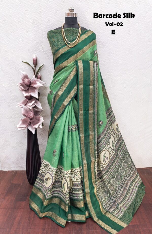 Elite Brocade Silk Sarees with Rettapetta border