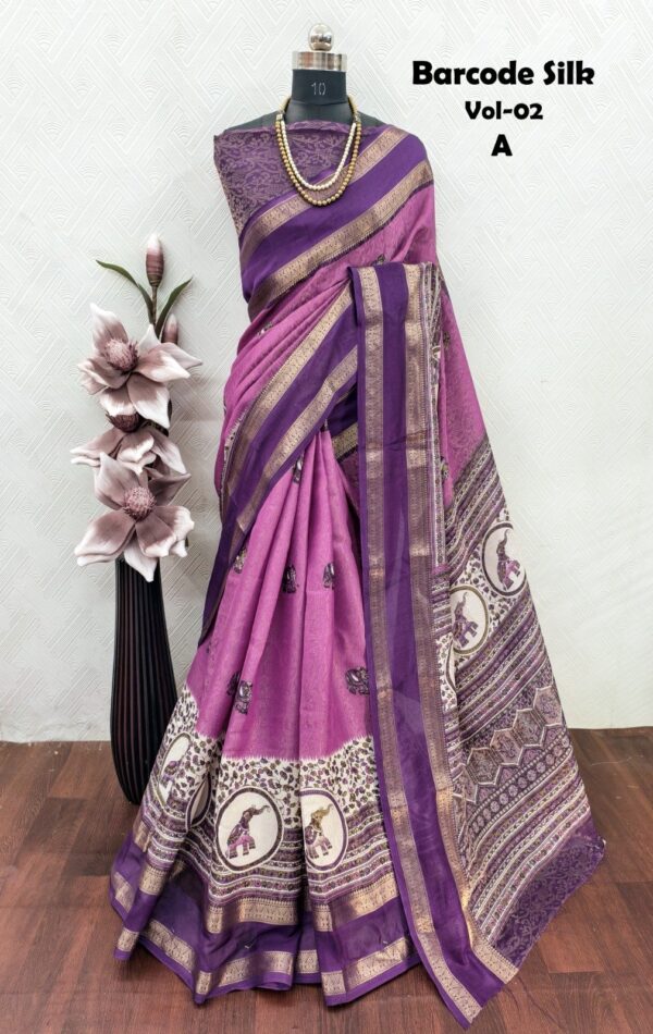 Elite Brocade Silk Sarees with Rettapetta border