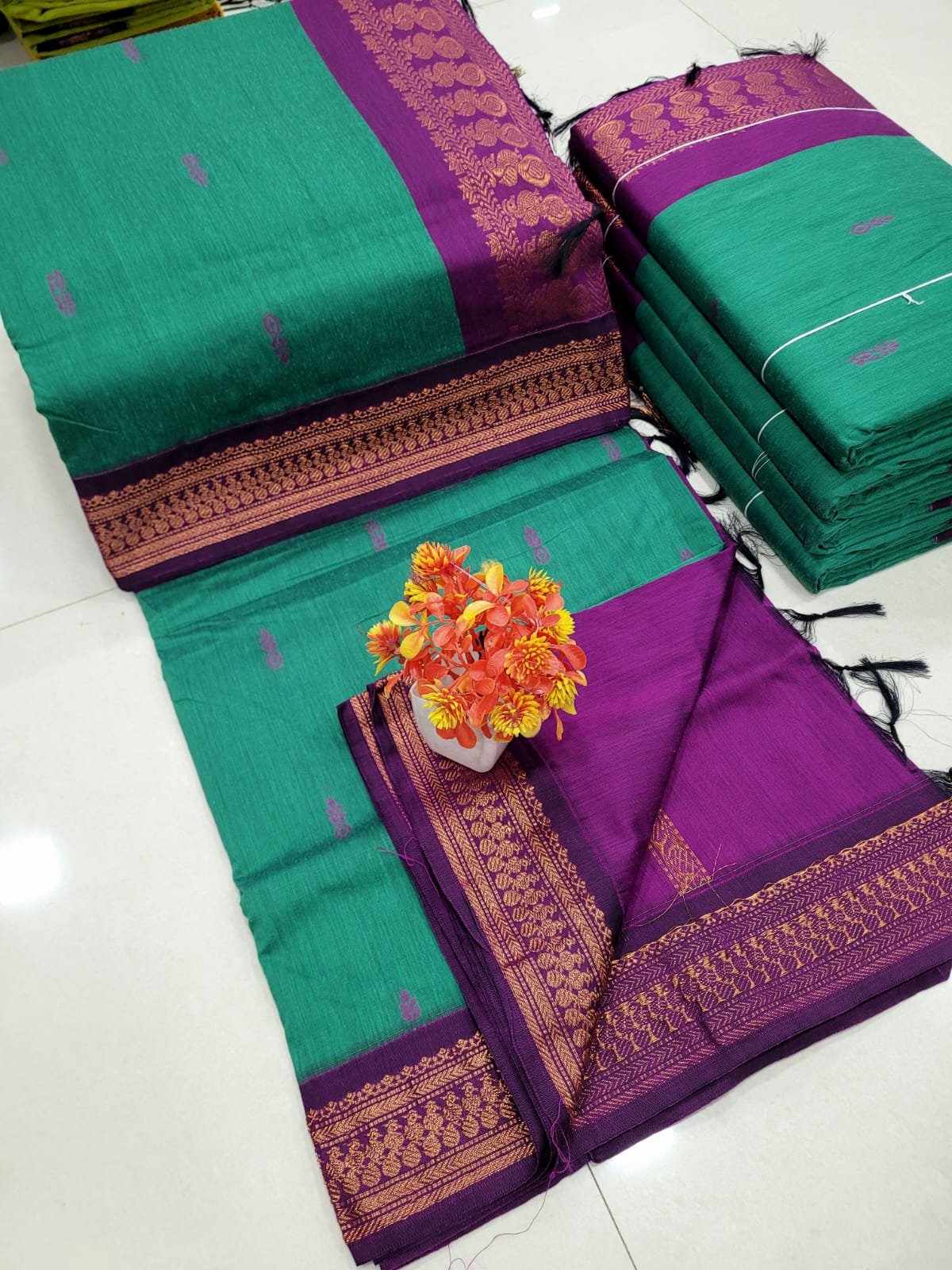 2026/02/1005172460.jpg Kalyani Cotton Sarees - Image 1