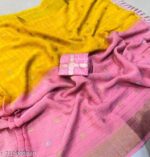 Elite Chinnon silk Saree with 2D Checks - Image 2