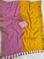 Elite Chinnon silk Saree with 2D Checks - Image 4