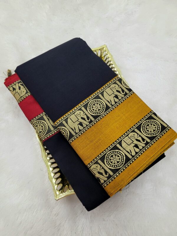 Authentic Narayanpet - Ganga Jamuna Border ( Black )