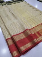 Celebrity Inspired Soft Viscose Banaras Silk Sarees With Ganga Jamuna Border - Image 3