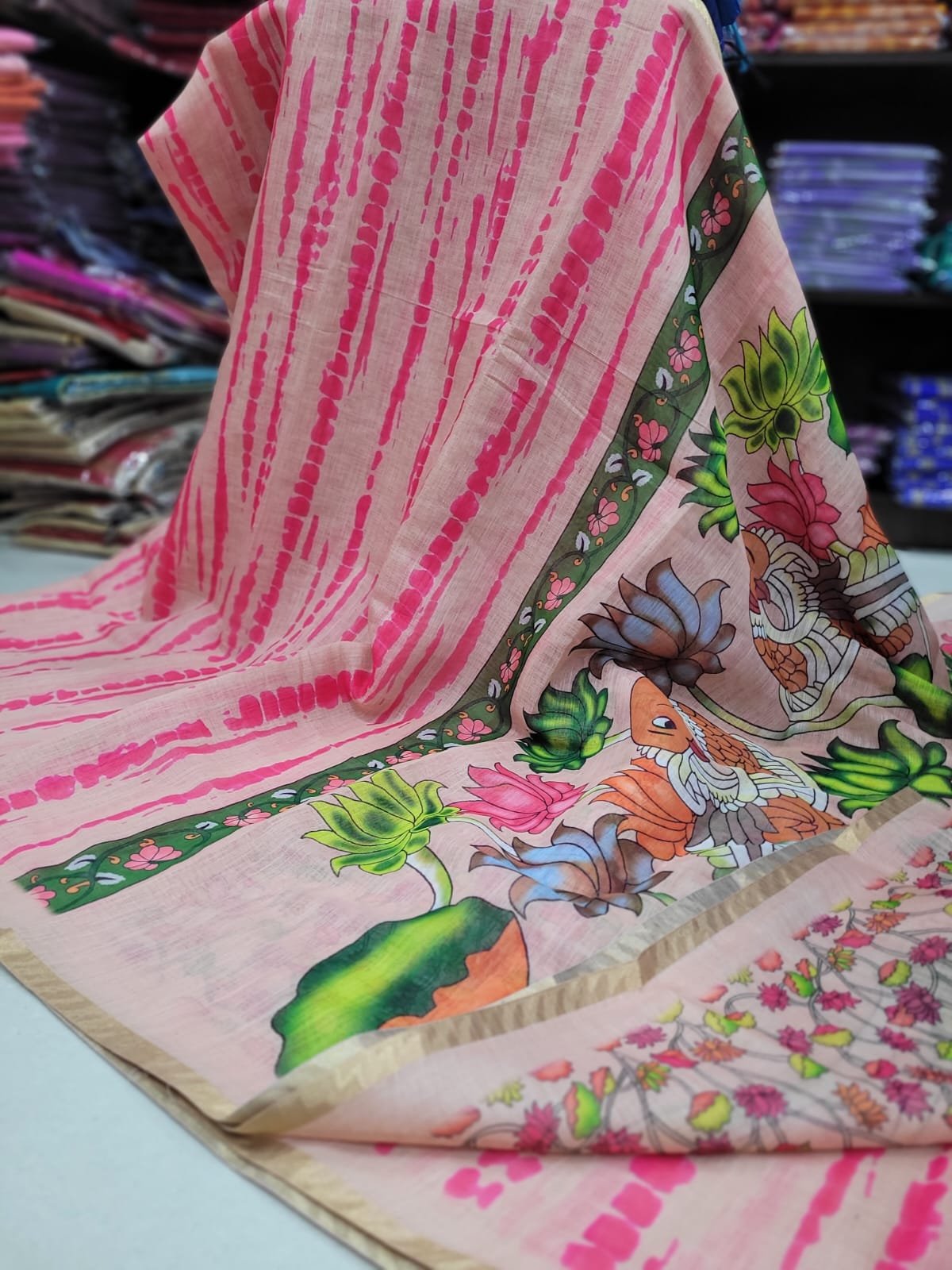 2026/02/1005178165.jpg Linen Jute cotton sarees - Image 1