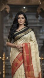 Celebrity Inspired Soft Viscose Banaras Silk Sarees With Ganga Jamuna Border