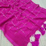 Premium Mul Cotton sarees with Sequins Work
