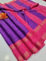 Premium Mysore Crepe Silk Sarees with Rettapetta border - Image 2
