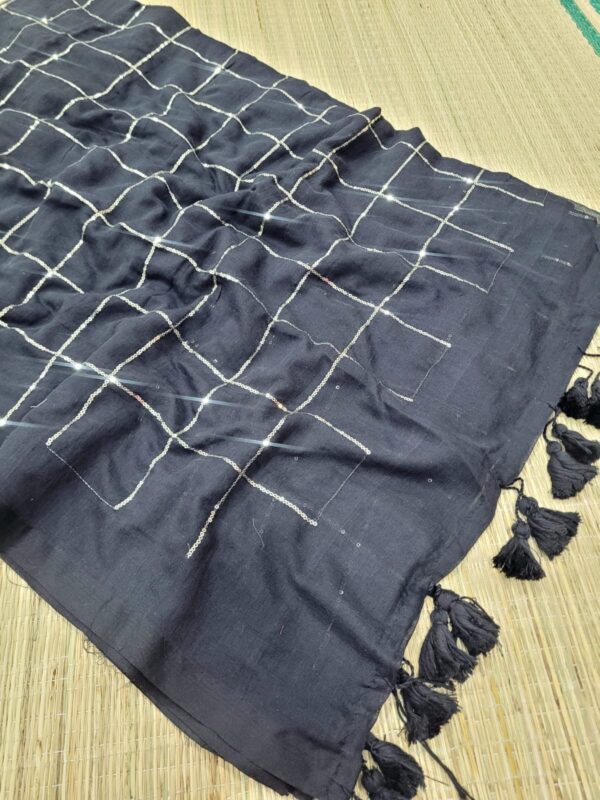 Premium Mul Cotton sarees with Sequins Work