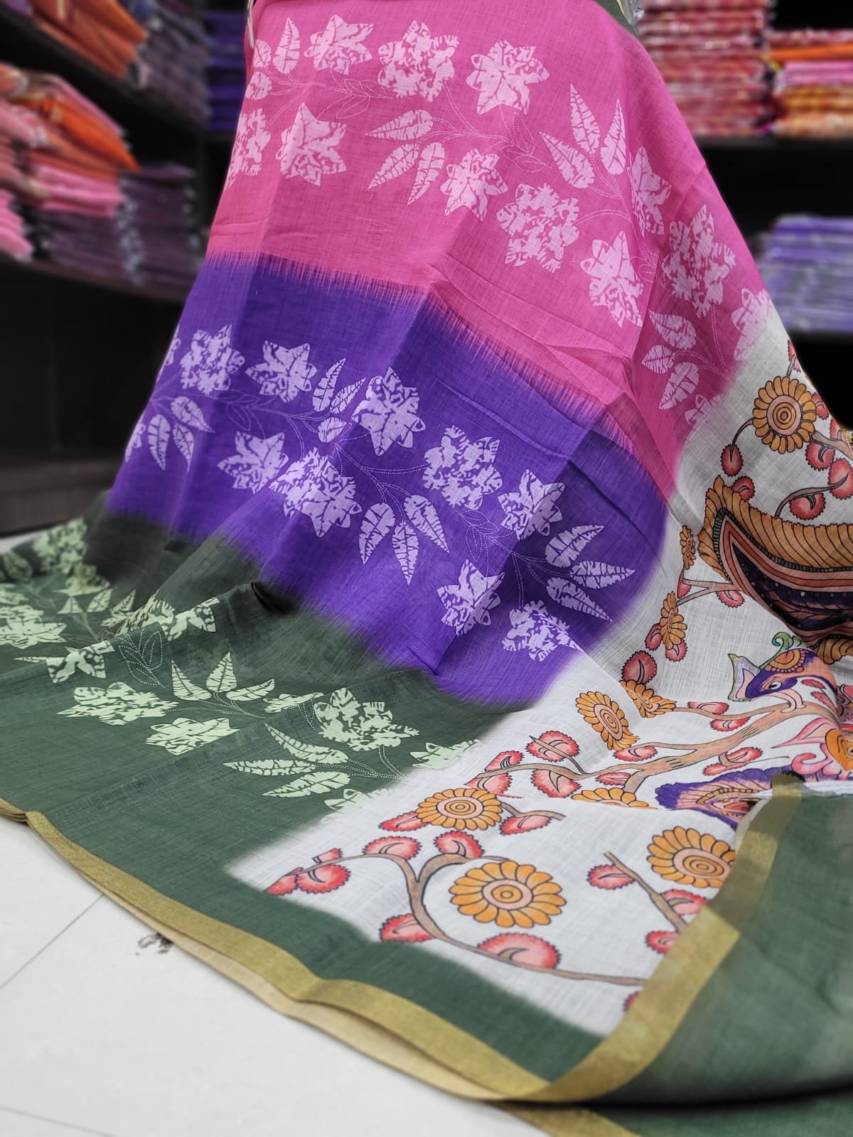 2026/03/1005180289.jpg Linen Jute cotton sarees - Image 1