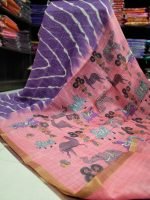 Leheriya cotton checks Sarees - Image 2