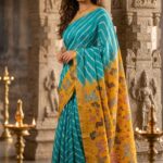 Leheriya cotton checks Sarees