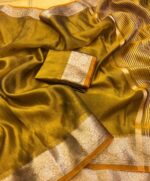 Elite Munga Silk Saree with Banaras Border - Image 2