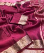 Elite Munga Silk Saree with Banaras Border - Image 2