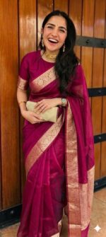 Elite Munga Silk Saree with Banaras Border
