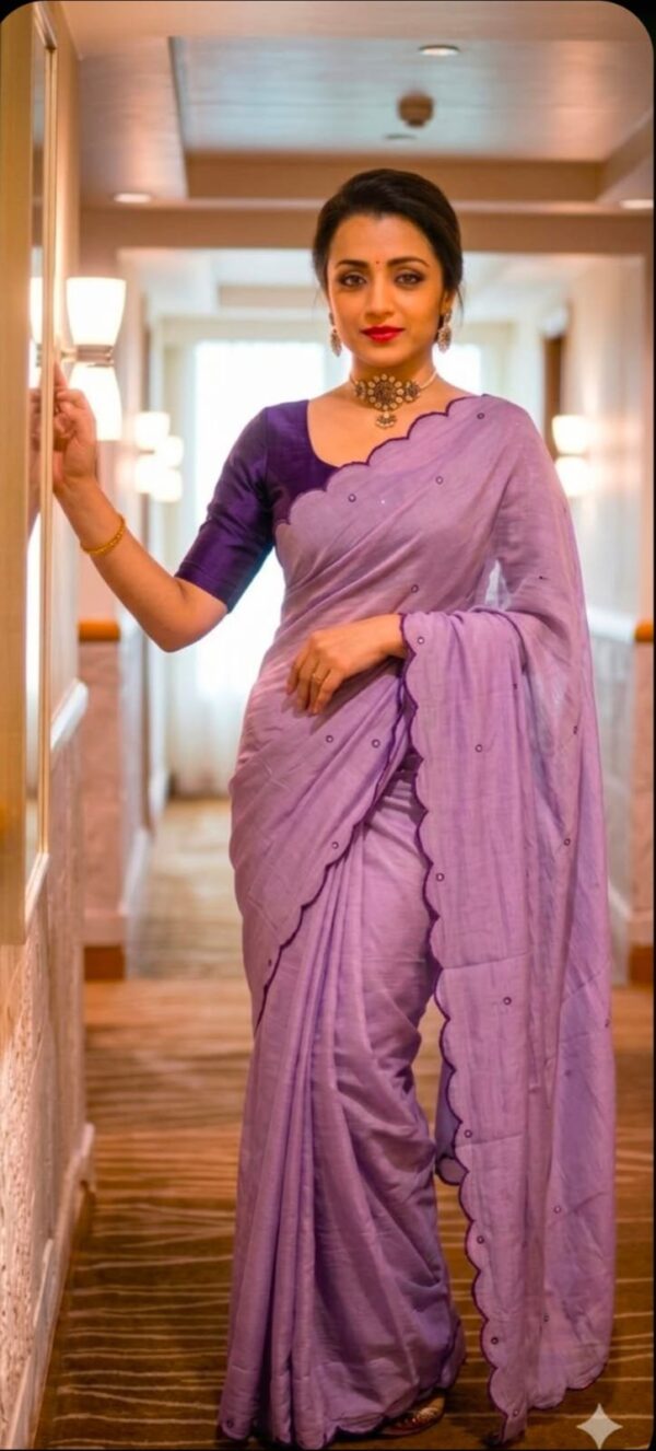 Rich Chinnon Viscose Designer Saree