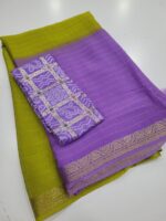 Elite Chinnon silk Saree with 2D Checks - Image 2