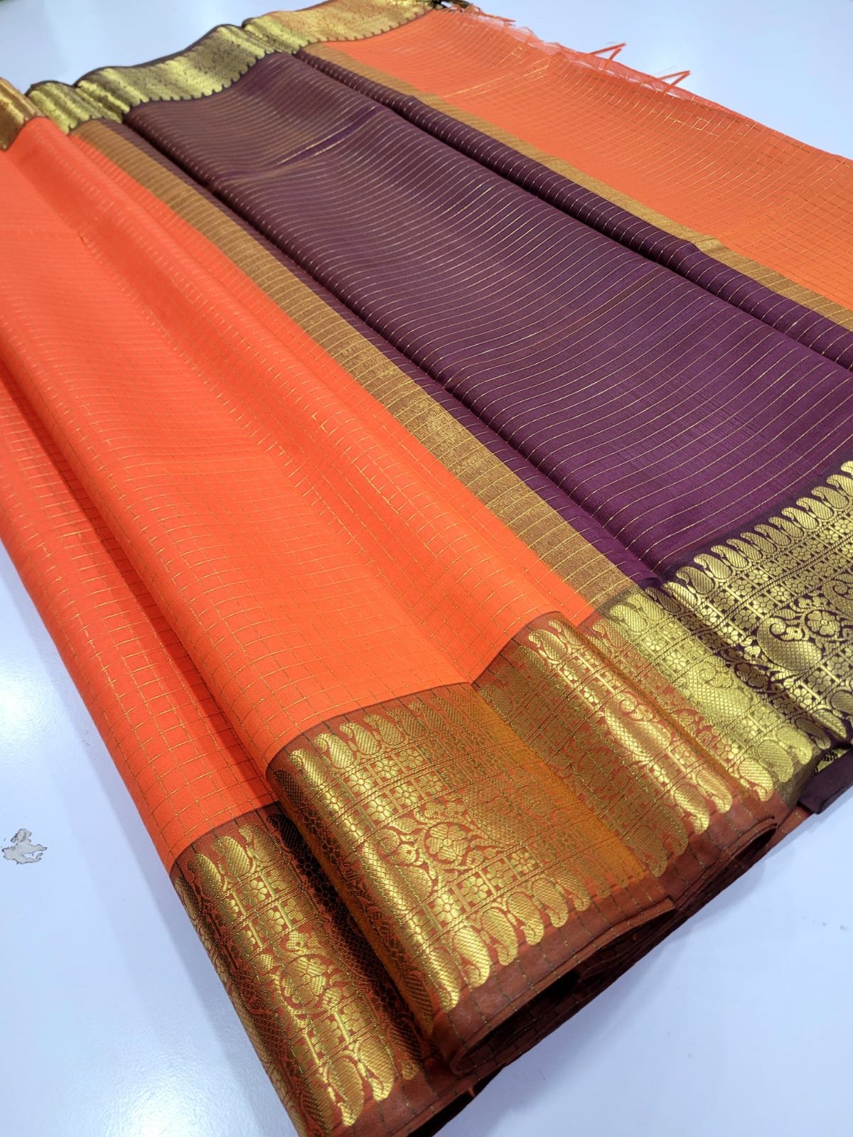 2026/03/1005184474.jpg Elite Banarasi Checked Silk sarees - Image 1