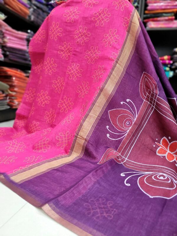 Linen Jute cotton sarees