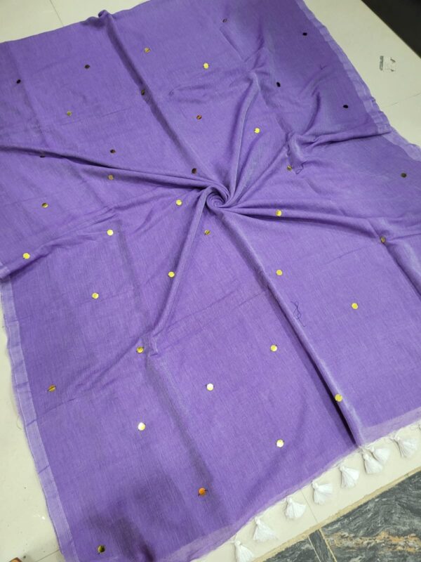 Mul Cotton Sarees with Gini Work