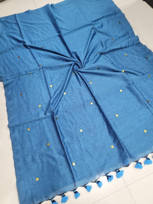 Mul Cotton Sarees with Gini Work