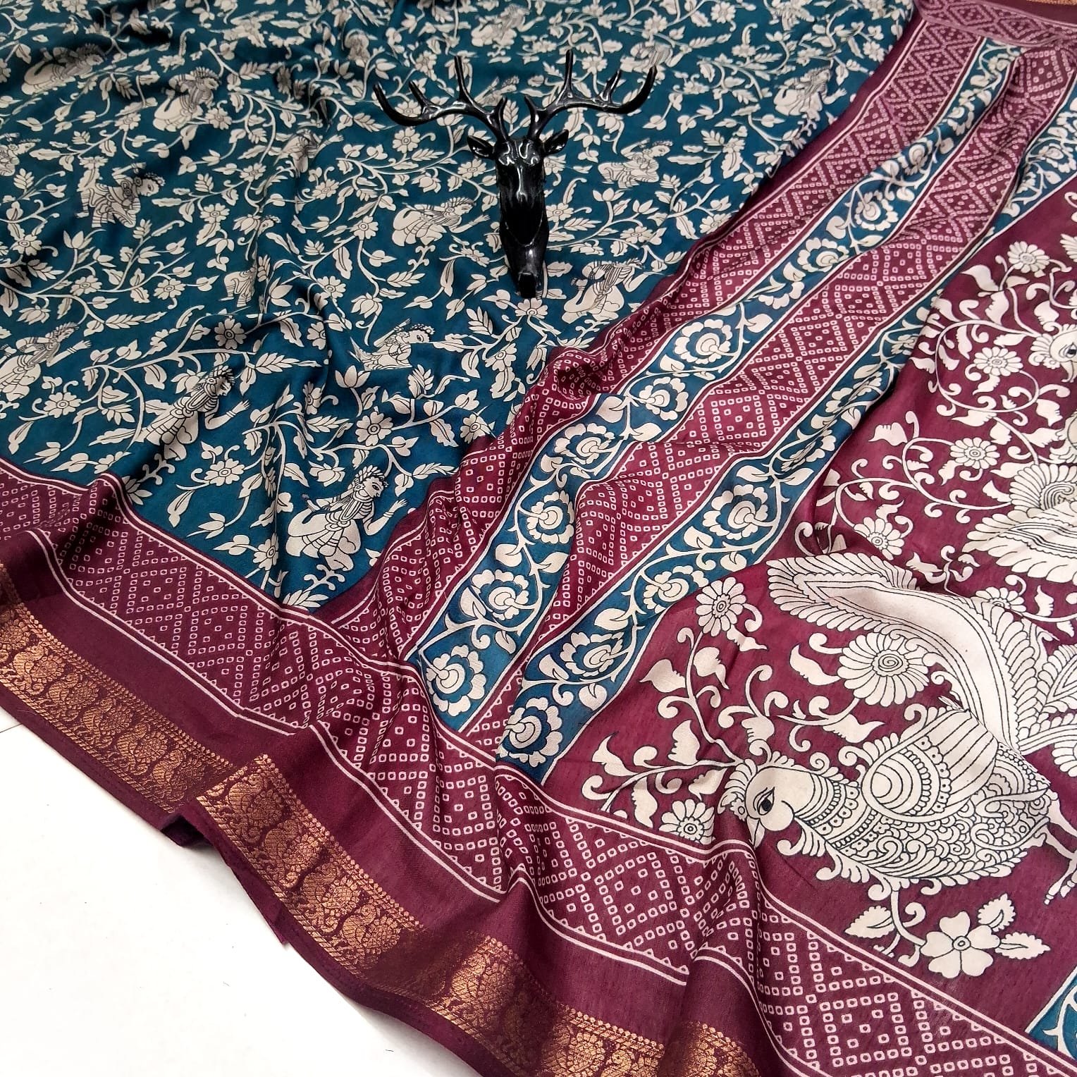 2026/03/1005188700.jpg Traditional Mangalagiri Silk Saree - Image 1