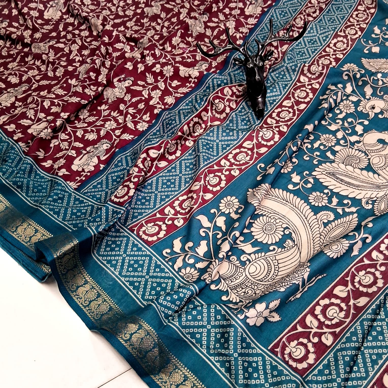 2026/03/1005188706.jpg Traditional Mangalagiri Silk Saree - Image 1