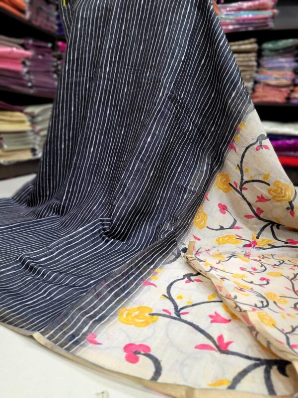 Linen Jute cotton sarees