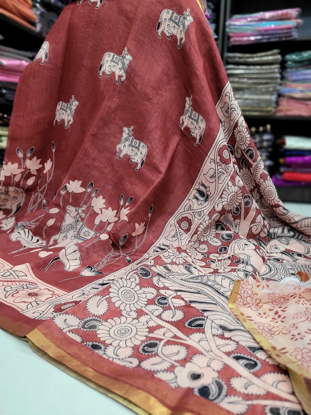 2026/04/1005190484.jpg Linen Jute cotton sarees - Image 1