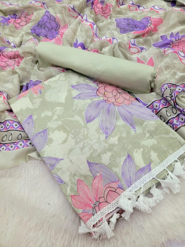 Branded Cotton Salwar Materials (Unstitched 3pcs)