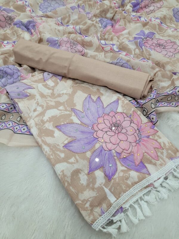 Branded Cotton Salwar Materials (Unstitched 3pcs)