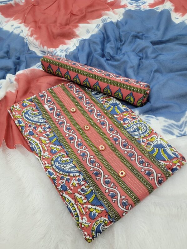 Branded Cotton Salwar Materials (Unstitched 3pcs)