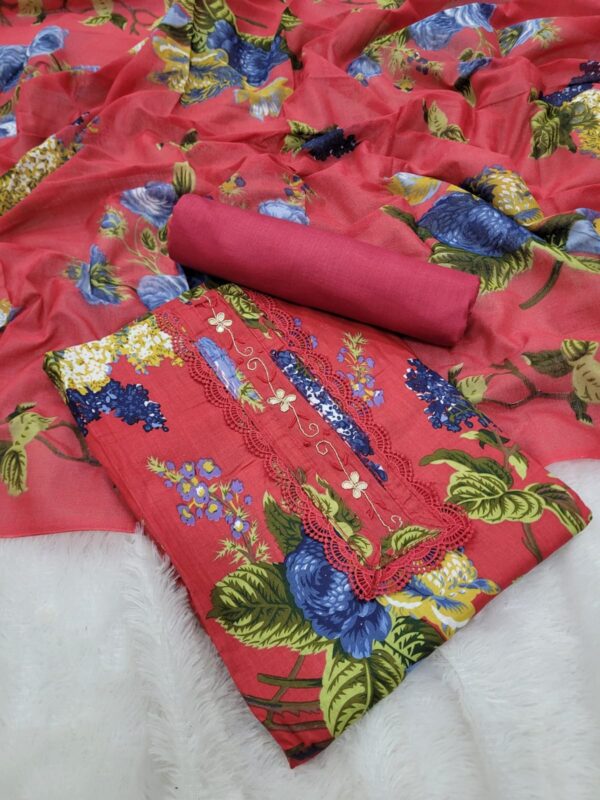 Branded Cotton Salwar Materials (Unstitched 3pcs)