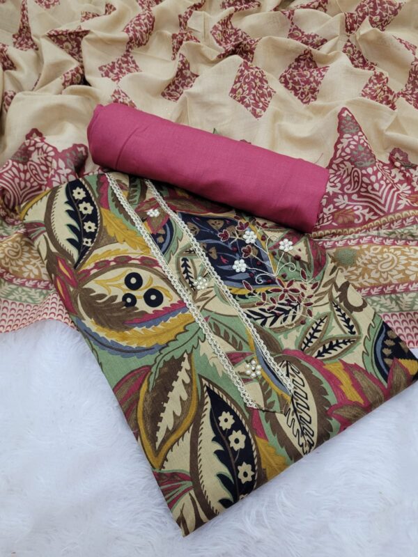 Branded Cotton Salwar Materials (Unstitched 3pcs)