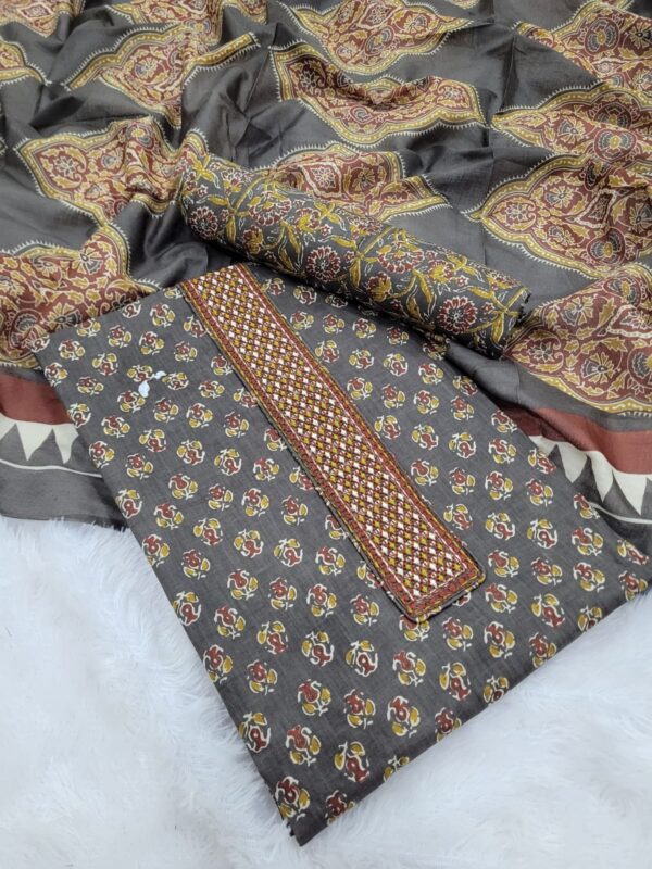 Branded Cotton Salwar Materials (Unstitched 3pcs)