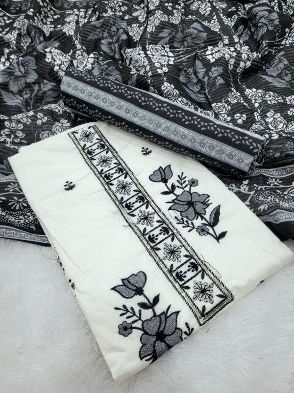 Branded Cotton Salwar Materials (Unstitched 3pcs)