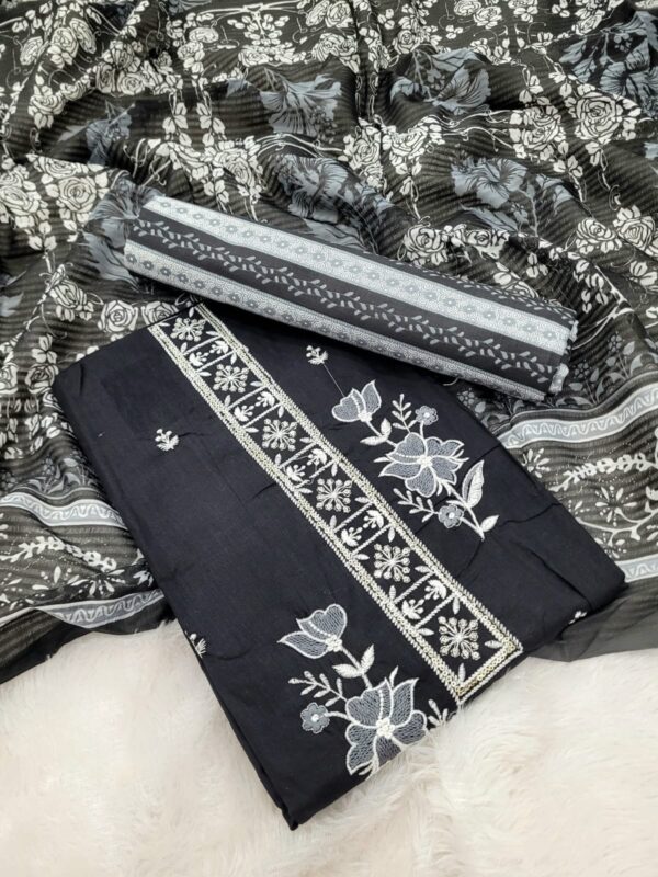 Branded Cotton Salwar Materials (Unstitched 3pcs)