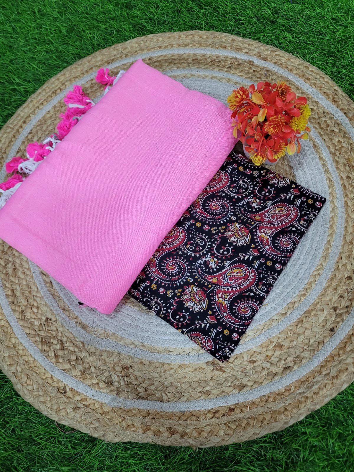 2026/04/1005191606.jpg Kadhi Cotton Saree+Blouse Combo - Image 1