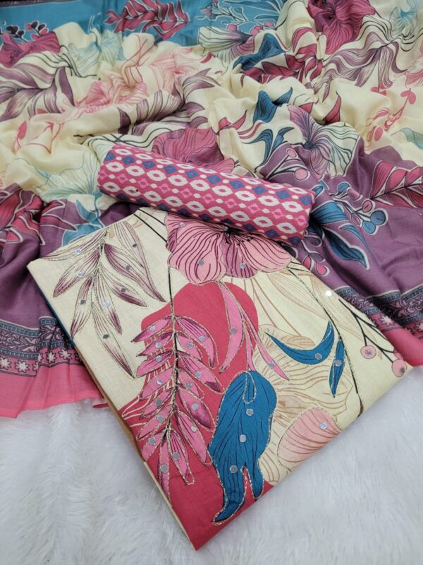 Branded Cotton Salwar Materials (Unstitched 3pcs)