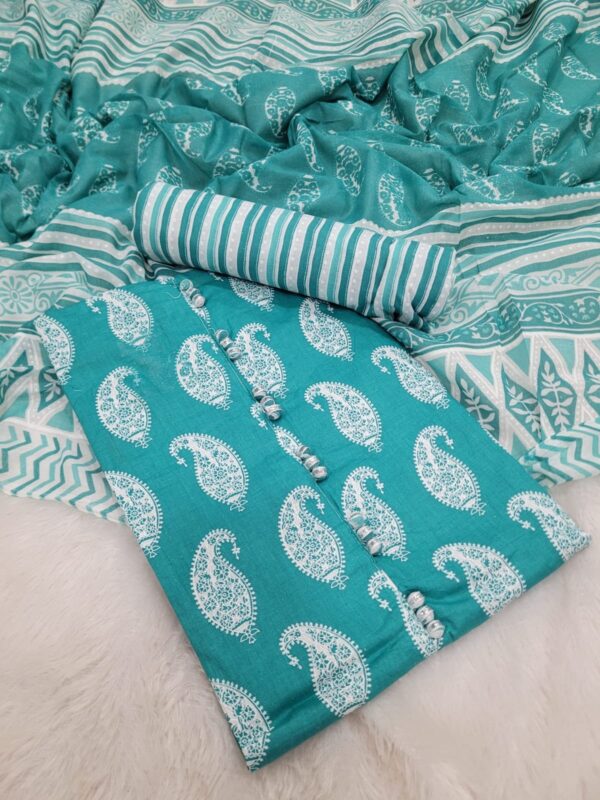 Branded Cotton Salwar Materials (Unstitched 3pcs)