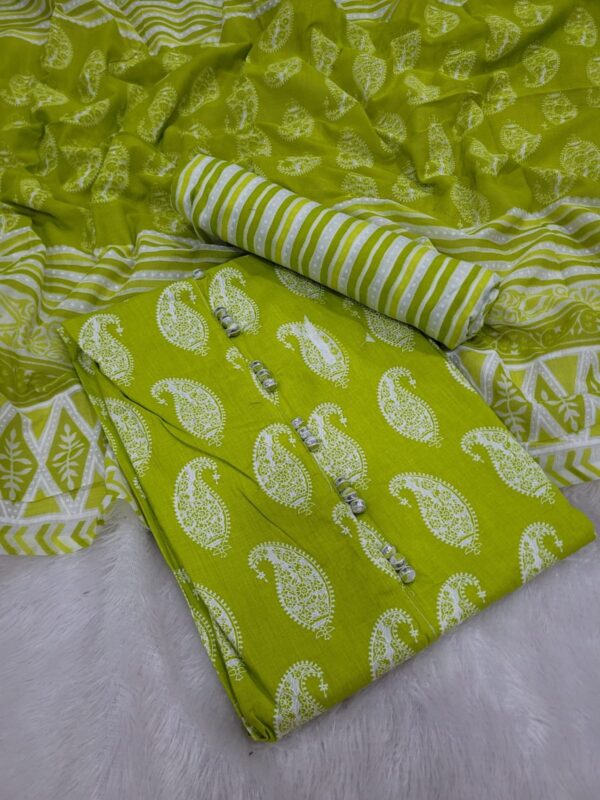 Branded Cotton Salwar Materials (Unstitched 3pcs)