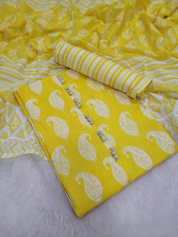 Branded Cotton Salwar Materials (Unstitched 3pcs)