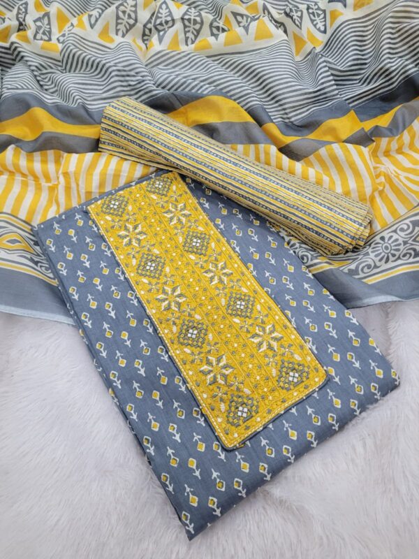 Branded Cotton Salwar Materials (Unstitched 3pcs)