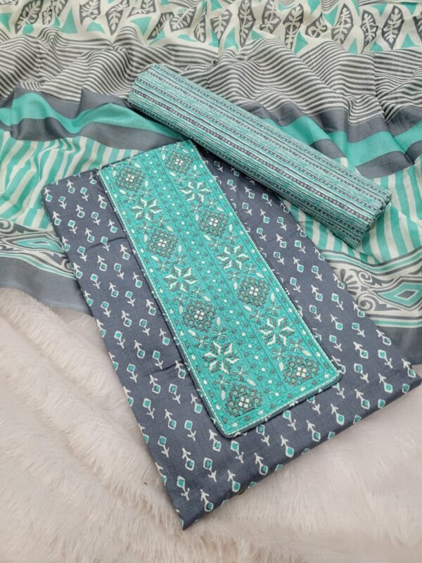 Branded Cotton Salwar Materials (Unstitched 3pcs)