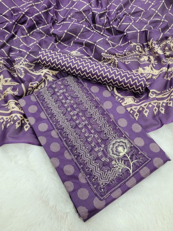 Branded Cotton Salwar Materials (Unstitched 3pcs)