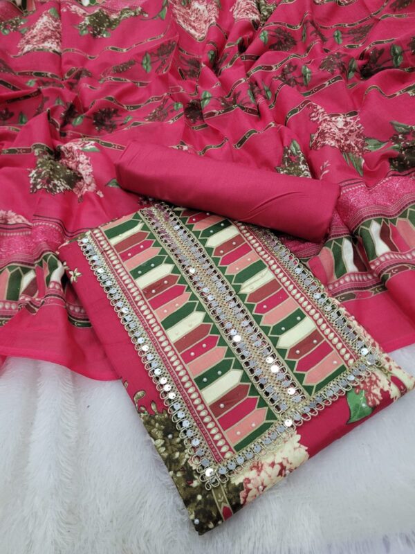 Branded Cotton Salwar Materials (Unstitched 3pcs)