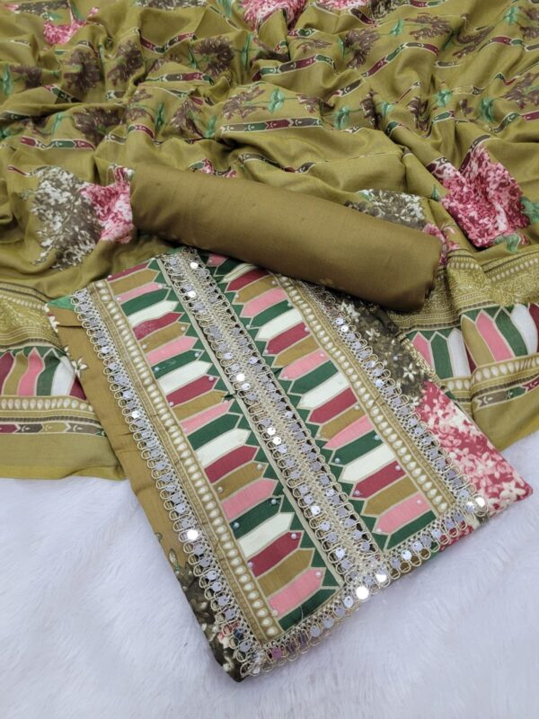 Branded Cotton Salwar Materials (Unstitched 3pcs)